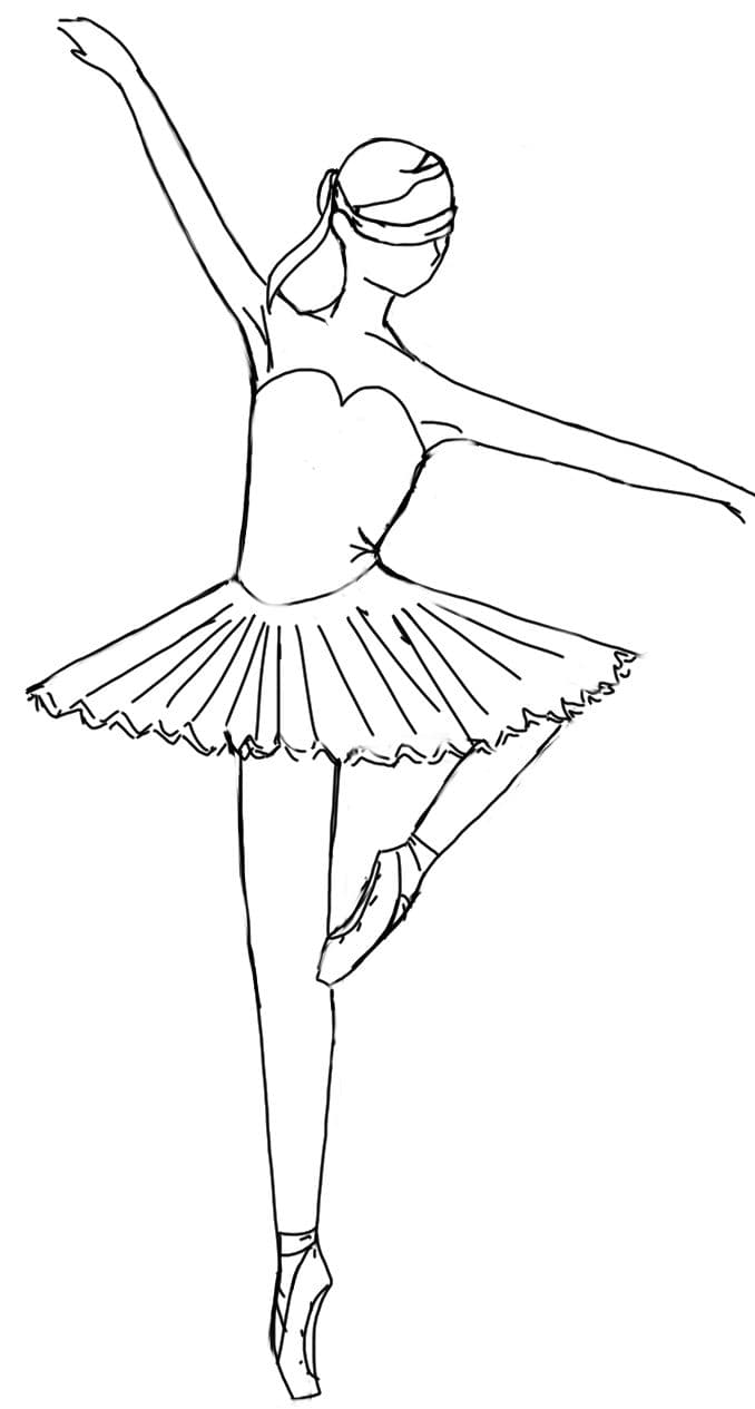 Раскраска Балерина. Раскраска 36