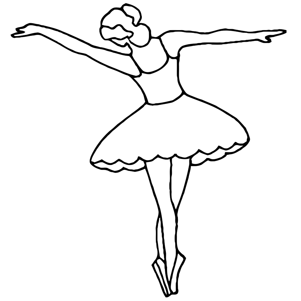 Раскраска Балерина. Раскраска 13