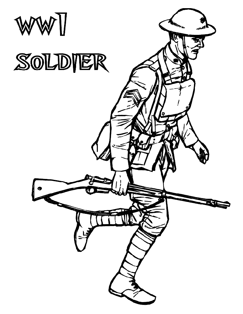 Раскраски Солдаты. Раскраска 21