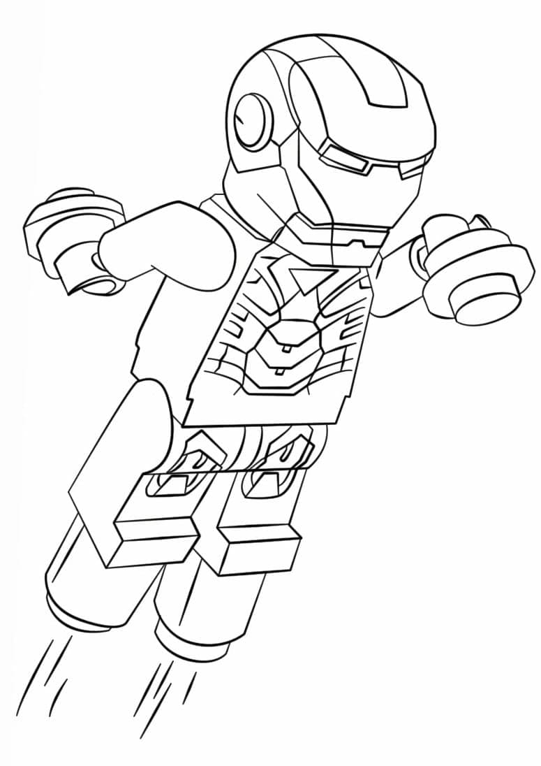 Раскраска Лего железный человек. Раскраска 1