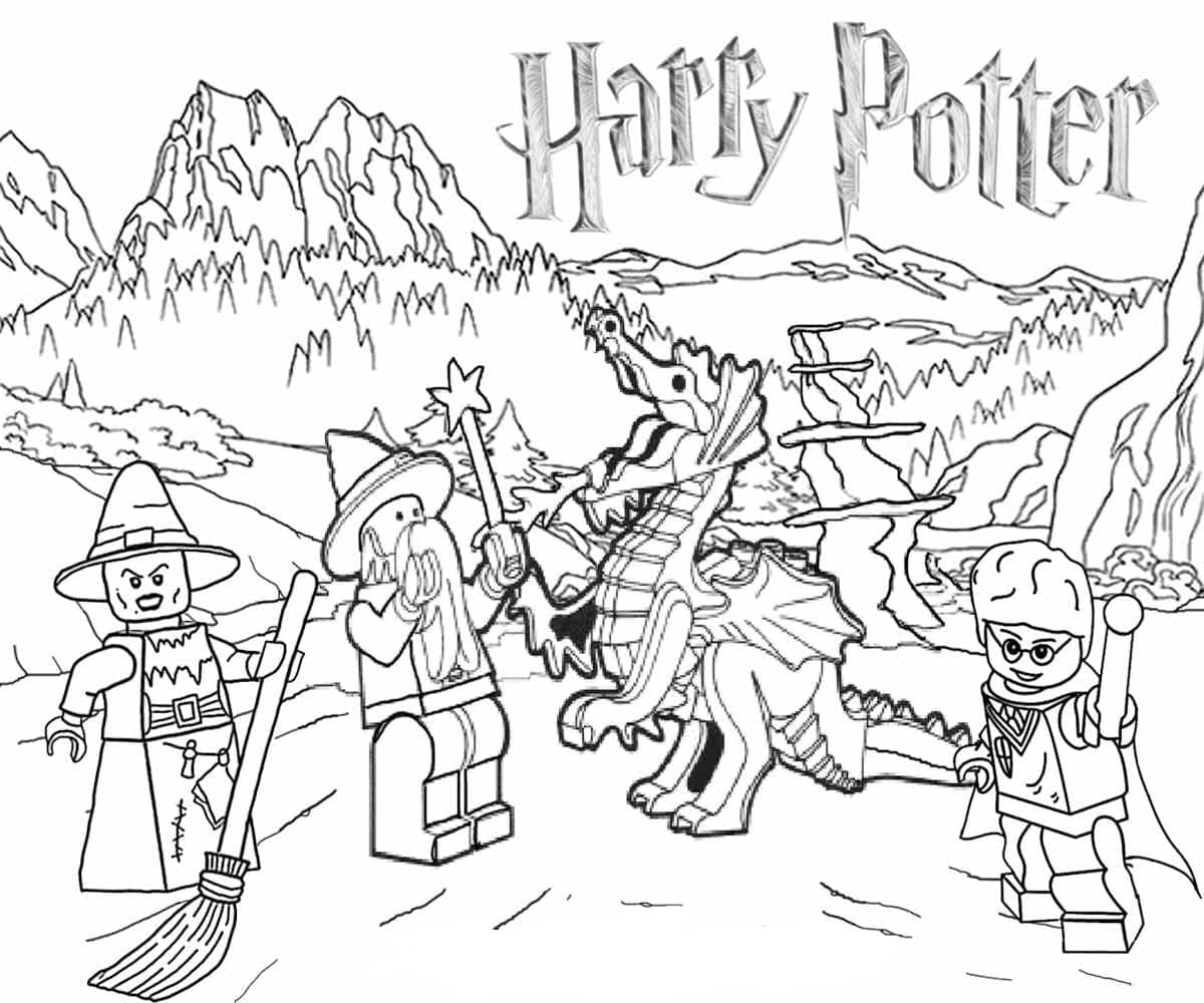 Раскраска Лего Гарри Поттер. Раскраска 12