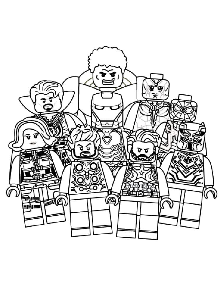 Раскраска Лего мстители. Раскраска 11