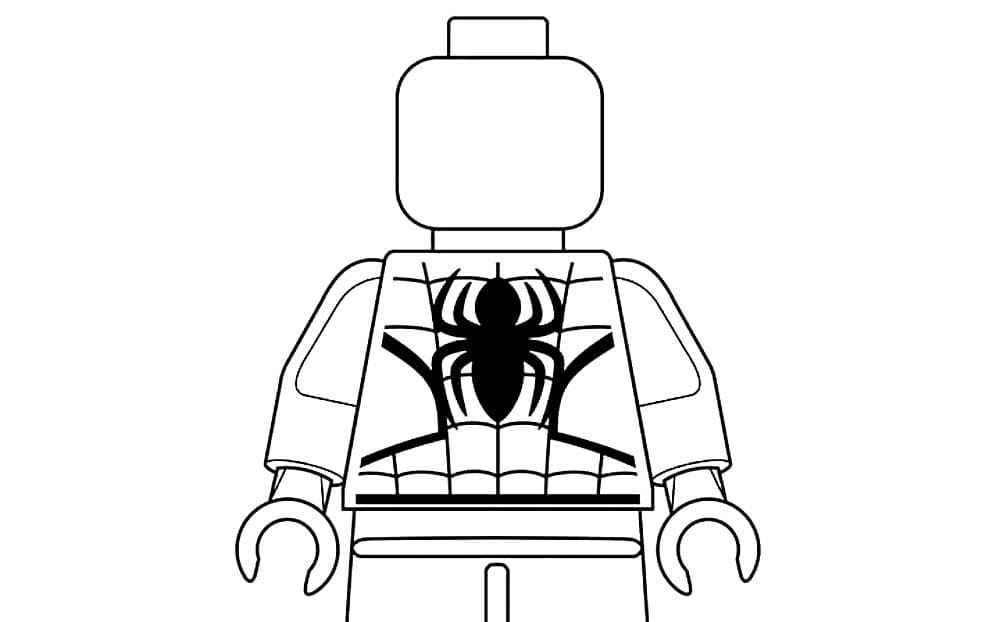 Раскраска Лего человек паук. Раскраска 23