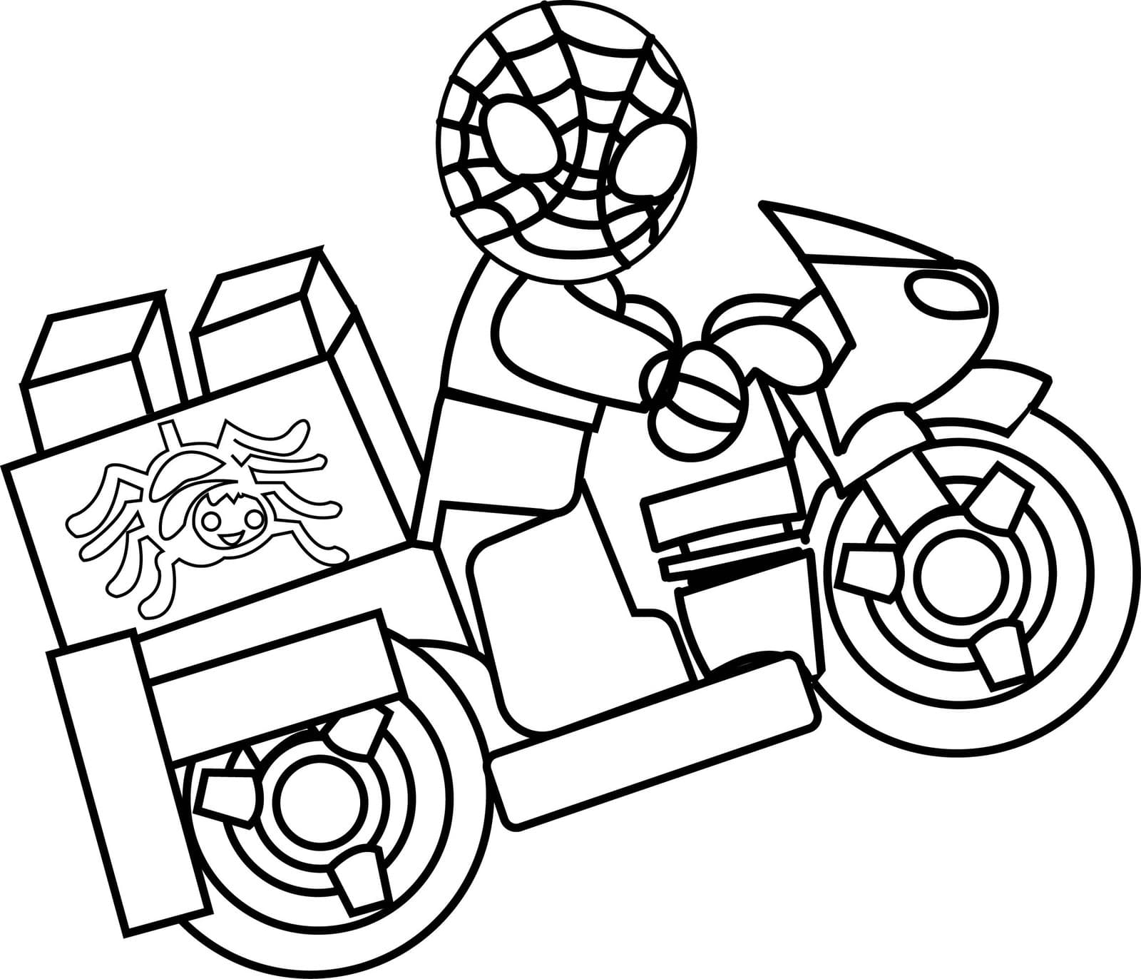 Раскраска Лего человек паук. Раскраска 1