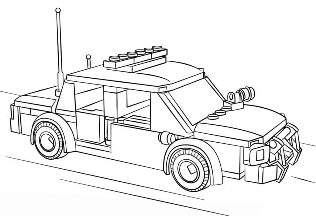 Раскраска Лего машины. Раскраска 27