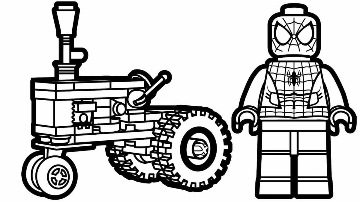 Раскраска Лего машины. Раскраска 8