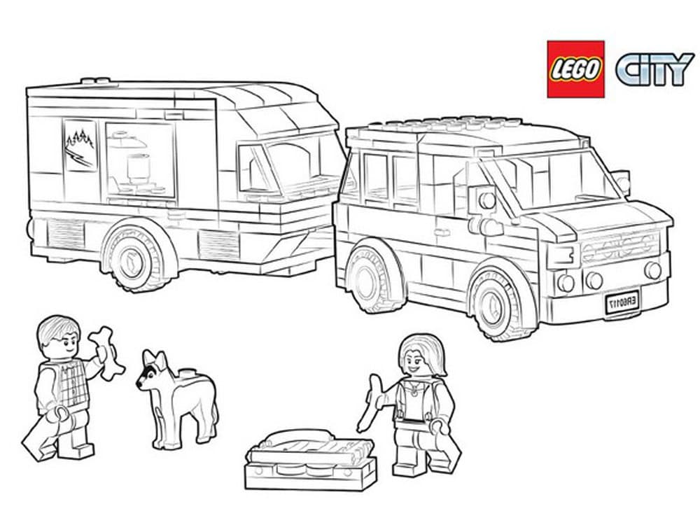 Раскраска Лего Сити. Раскраска 2