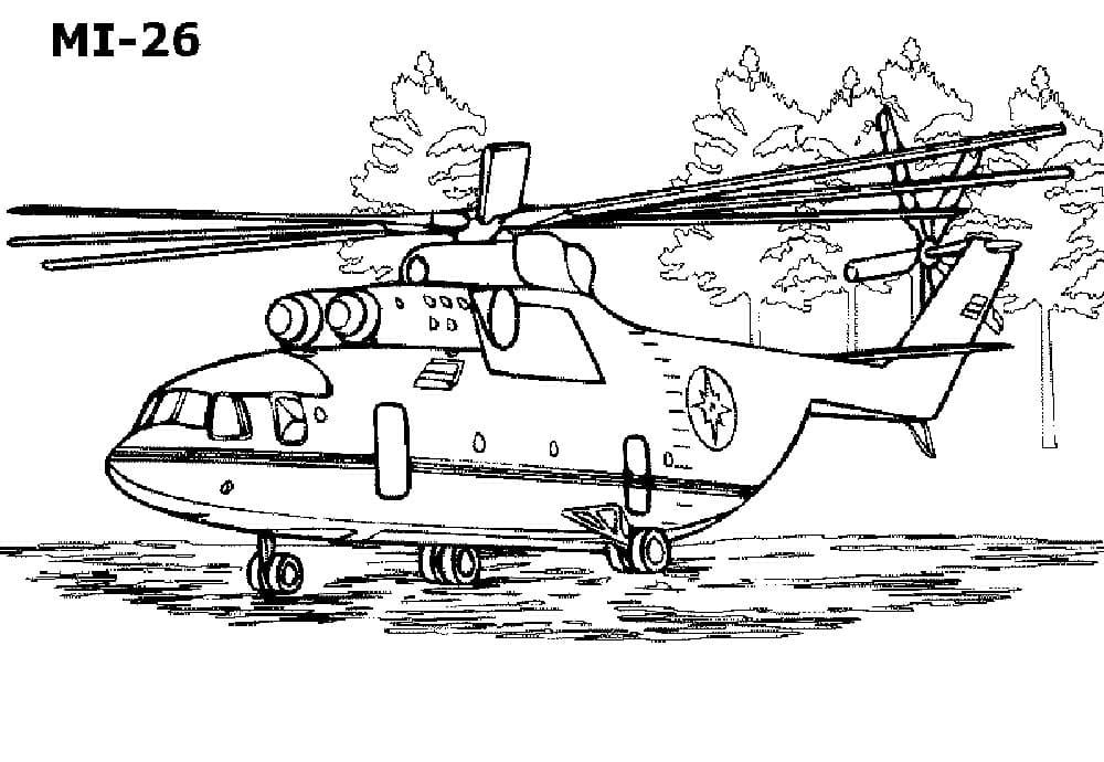 Раскраска Вертолет. Раскраска 28