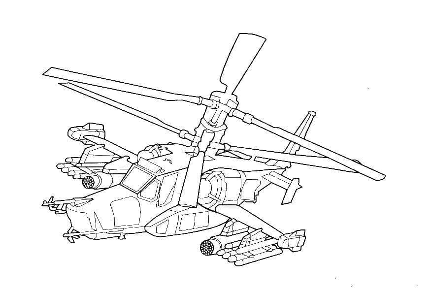 Раскраска Вертолет. Раскраска 7