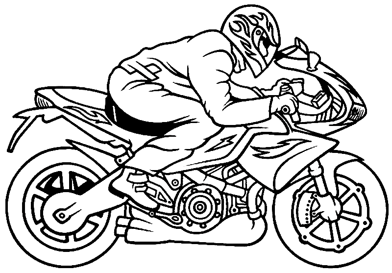 Раскраска Мотоцикл. Раскраска 11