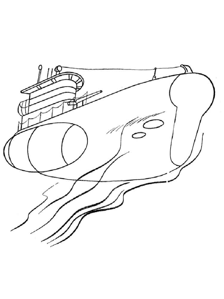 Раскраска Подводная лодка. Раскраска 22
