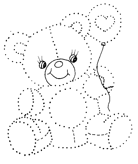 Раскраски по точкам для детей 3-4 лет. Раскраска 21