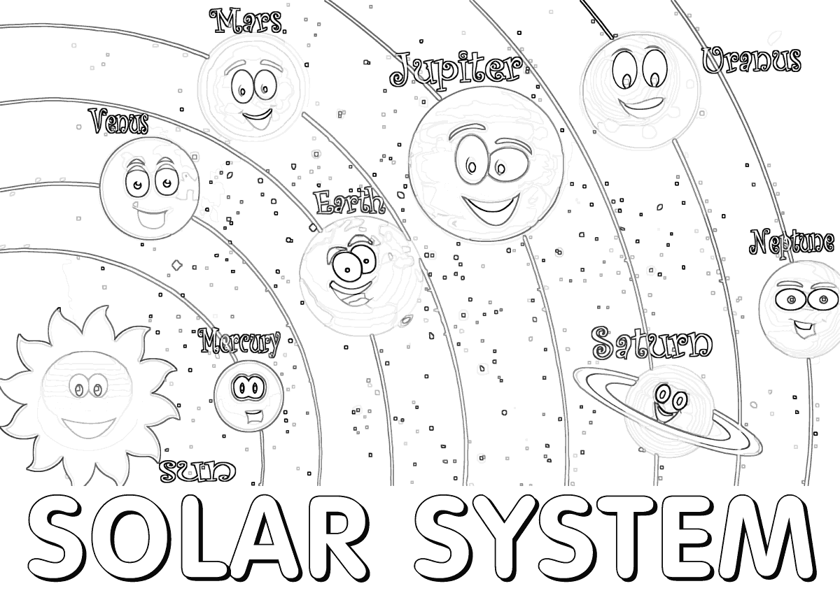 Раскраска Солнечная система. Раскраска 20
