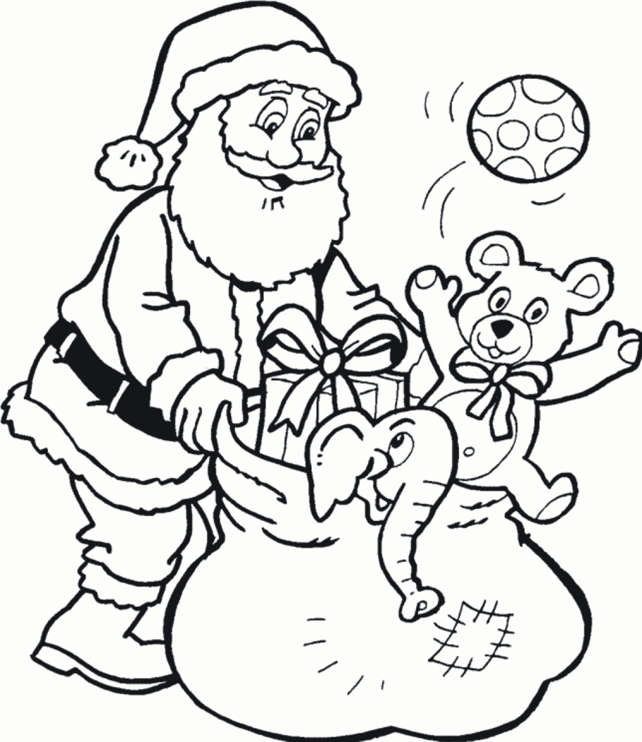 Раскраска Санта Клаус. Раскраска 14