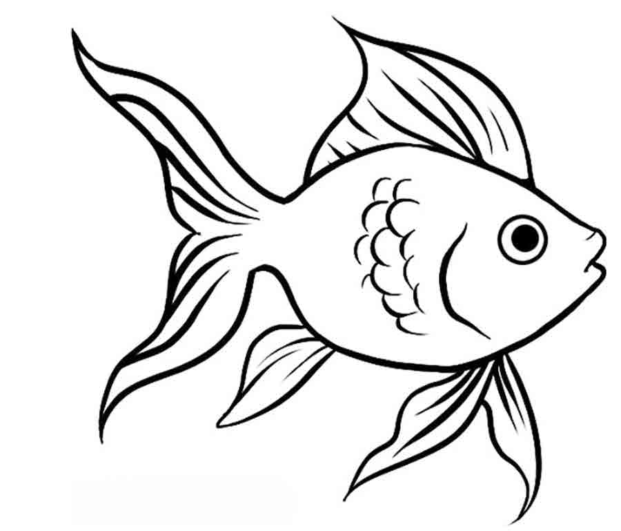 Раскраска Рыбка. Раскраска 28