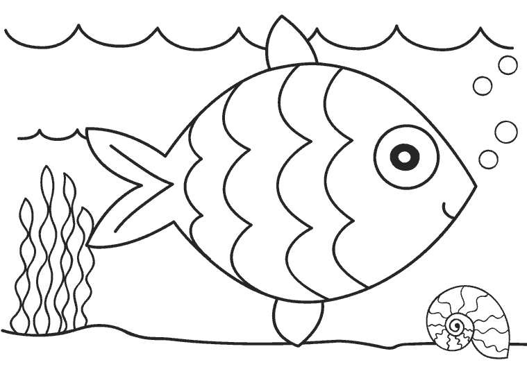 Раскраска Рыбка. Раскраска 11