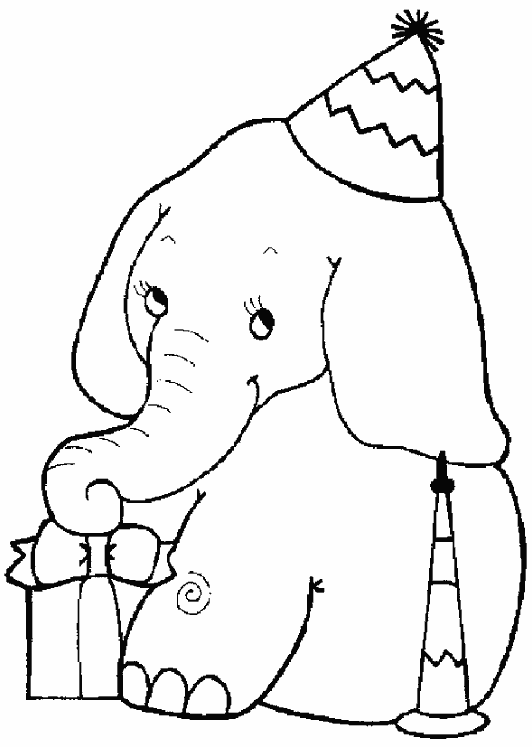 Раскраска Слон. Раскраска 19