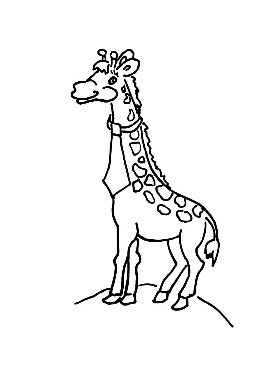 Раскраска Жираф. Раскраска 23