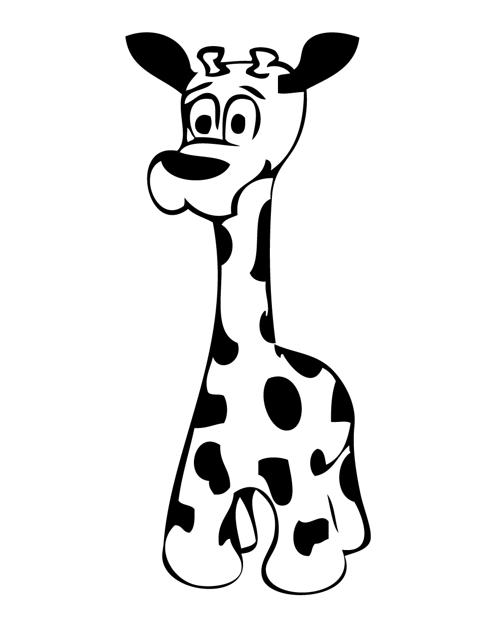 Раскраска Жираф. Раскраска 17