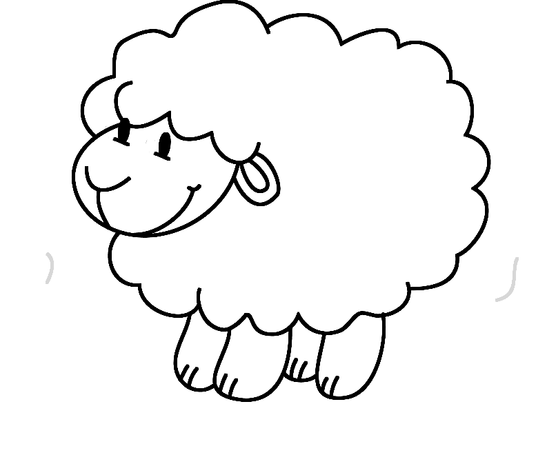 Раскраска Овца. Раскраска 1