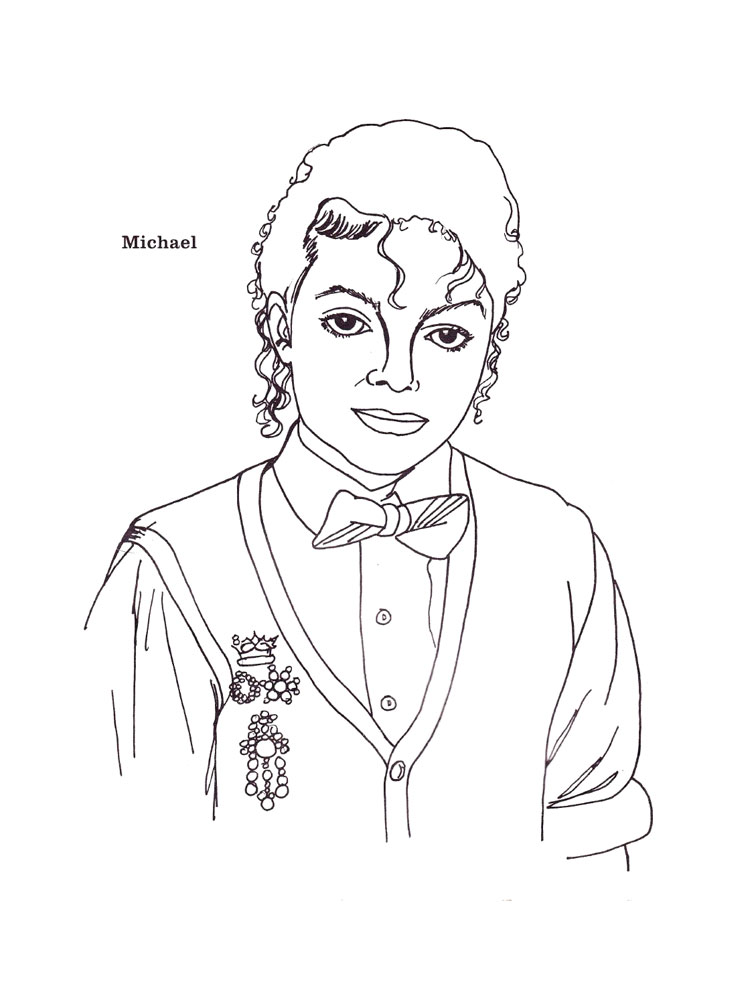 Раскраски Майкл Джексон. Раскраска 13