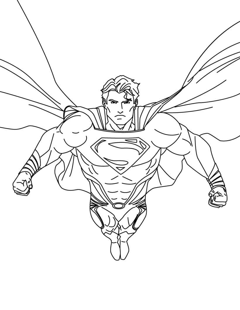 Раскраска Супермен. Раскраска 15